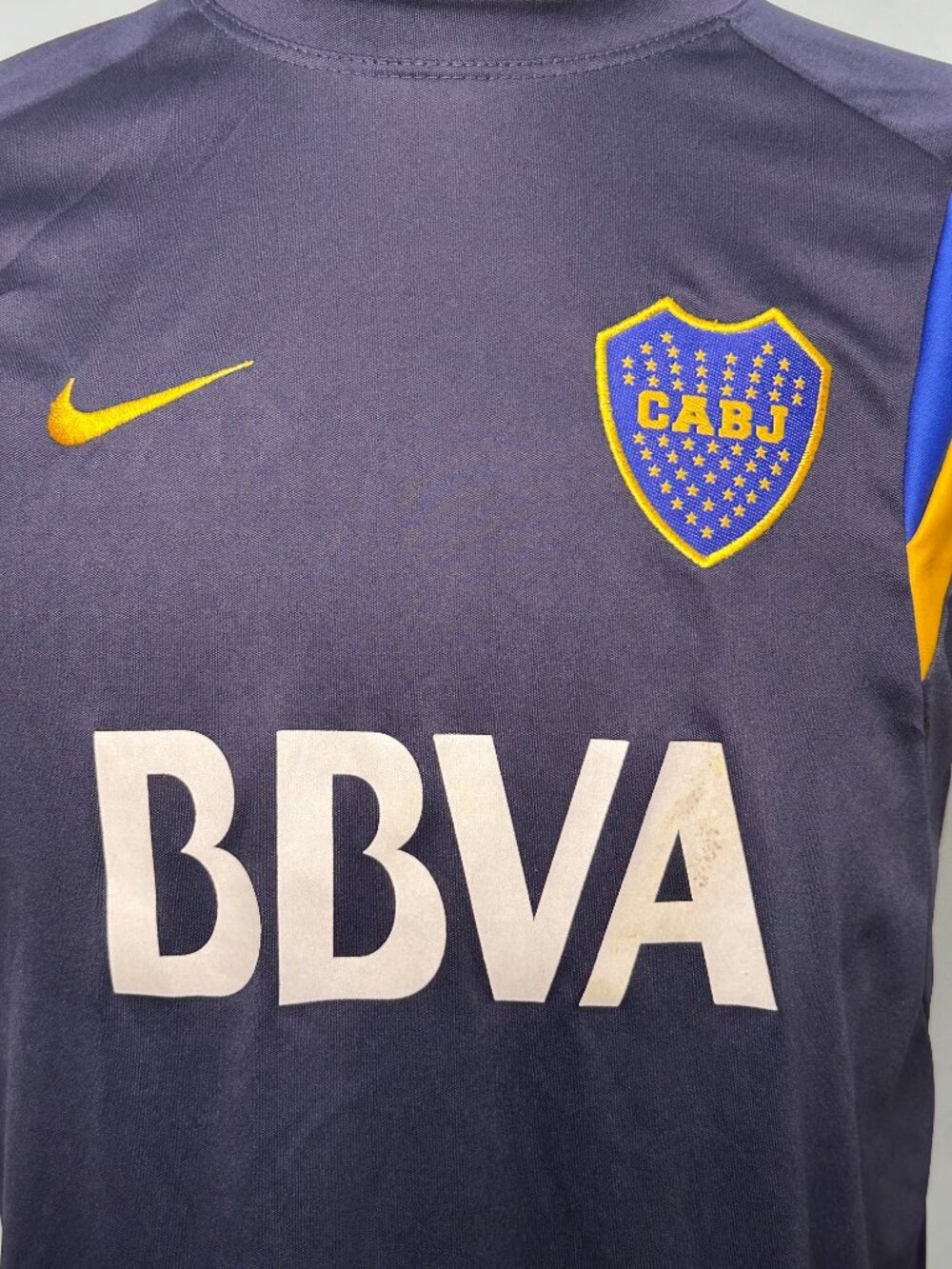 Nike Boca CABJ Soccer Jersey Navy Blue Yellow Size M